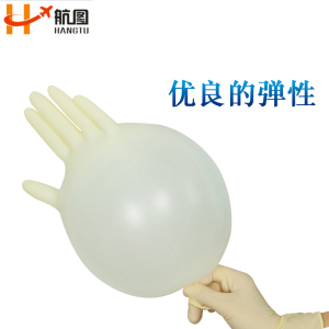 一次性乳胶手套无粉100只橡胶家用餐饮防水纹绣美发美容院专用