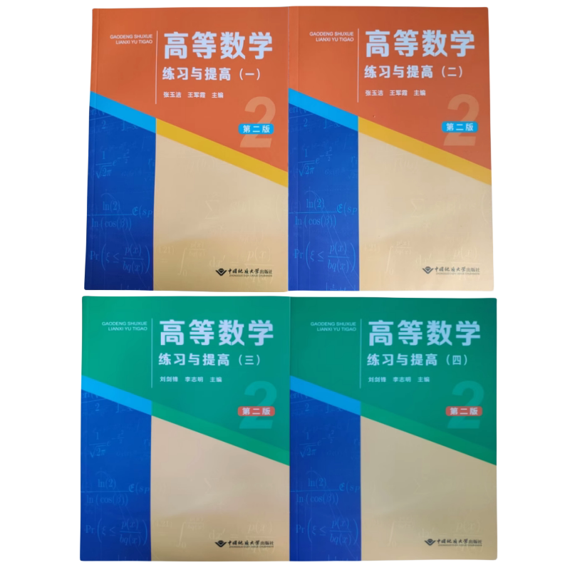 高等数学练习与提高(一)(二)(三)(四) 册 第二版第2版 张玉洁 王军霞 中国地质大学出版社9787562556121/9787562556138商城正版