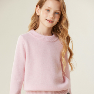 半高领儿童羊绒衫男童女童秋冬百搭加厚高端100纯山羊绒打底毛衣