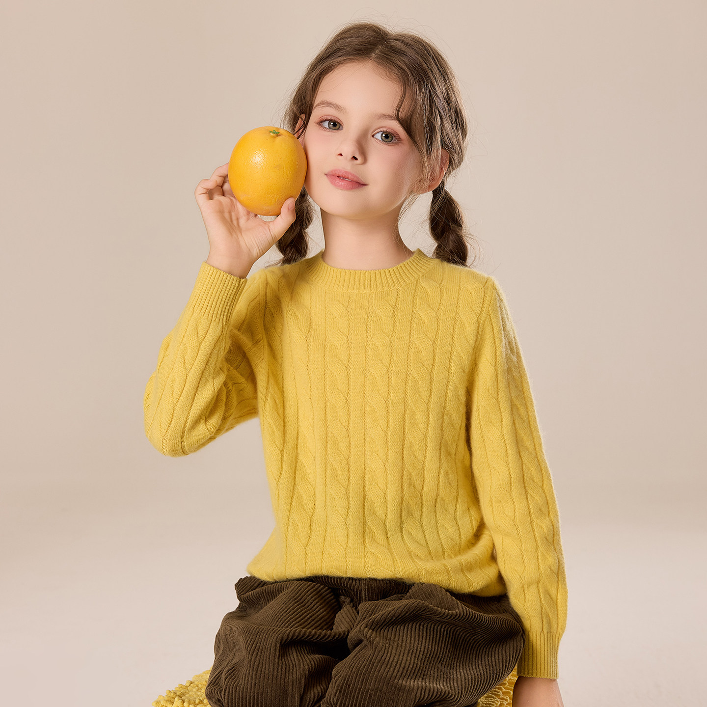 2025冬季扭花儿童100纯山羊绒衫男童高端软糯女童针织打底毛衣