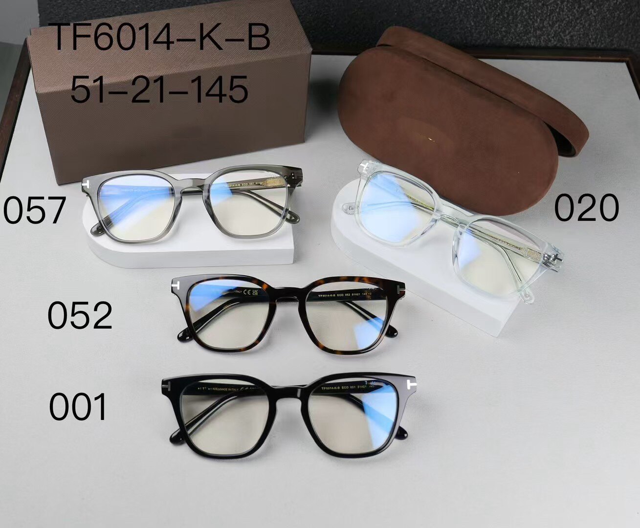 TF眼镜框TF6014-K-B全框眼镜架男女商务板材近视眼镜防蓝光配度数