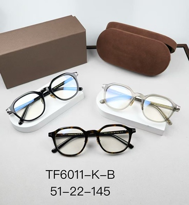 TF眼镜框TF6011-K-B全框眼镜架男女商务板材近视眼镜防蓝光配度数