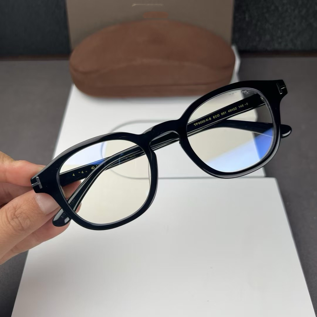 TF眼镜框TF6000-K-B全框眼镜架男女商务板材近视眼镜防蓝光配度数