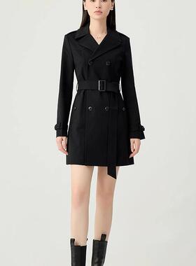 G家专柜正品2025春季新款百搭腰带中长款风衣外套女140006-330511