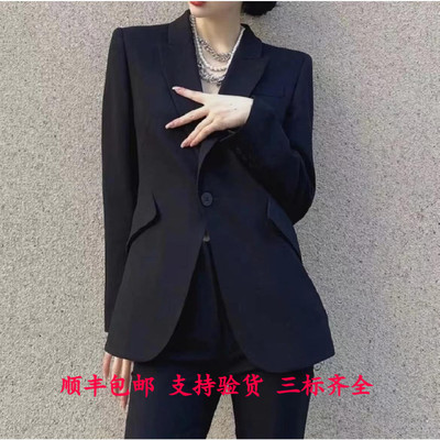 阿玛施长袖一粒扣西装