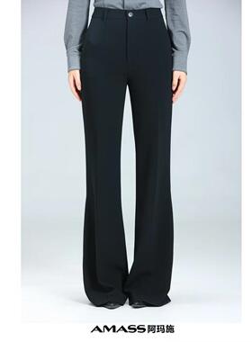 A家专柜正品2025秋冬新款时尚高腰修身微喇休闲裤女510020-249111