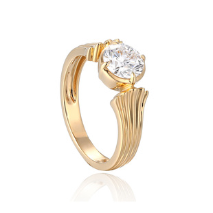 尤金喜 【海浪系列-潮汐】18k金戒指人工培育钻石戒指时尚百搭款