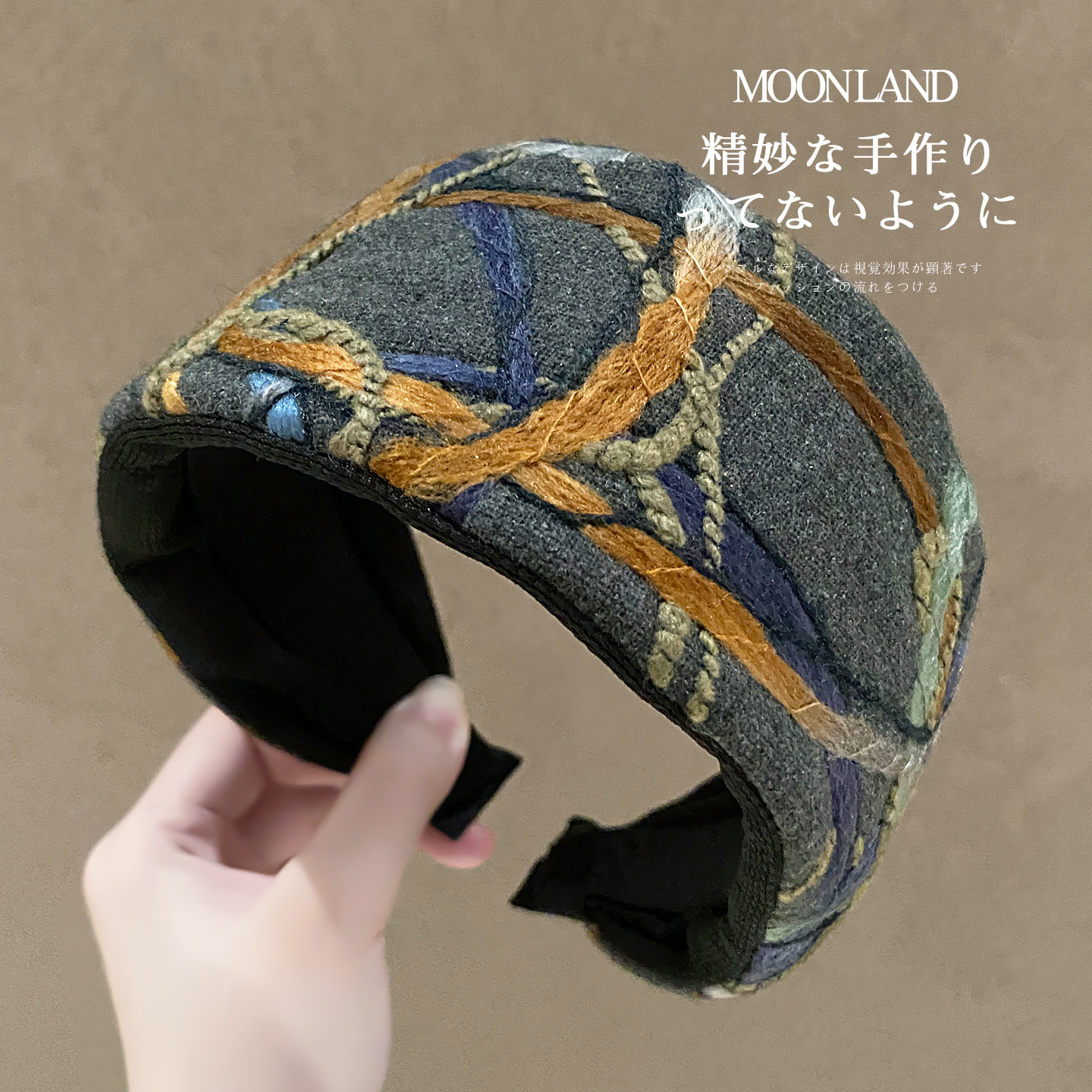 秋冬宽边毛呢发卡发箍女洗脸头箍