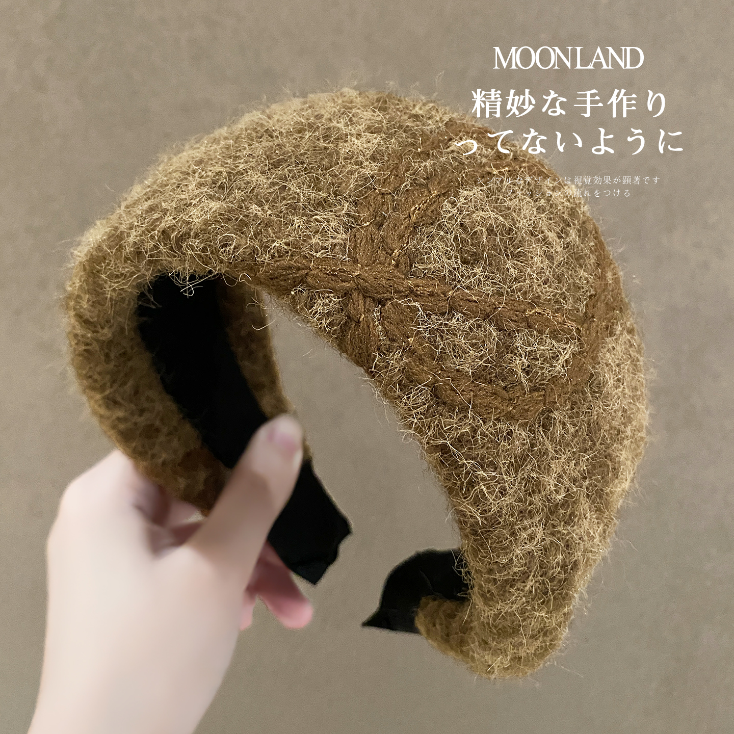 秋冬复古毛呢宽边遮白发头箍发箍