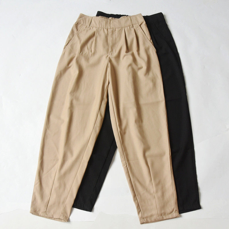 外贸女士夏秋薄款高腰显瘦哈伦裤小脚裤宽松大码百搭休闲长裤