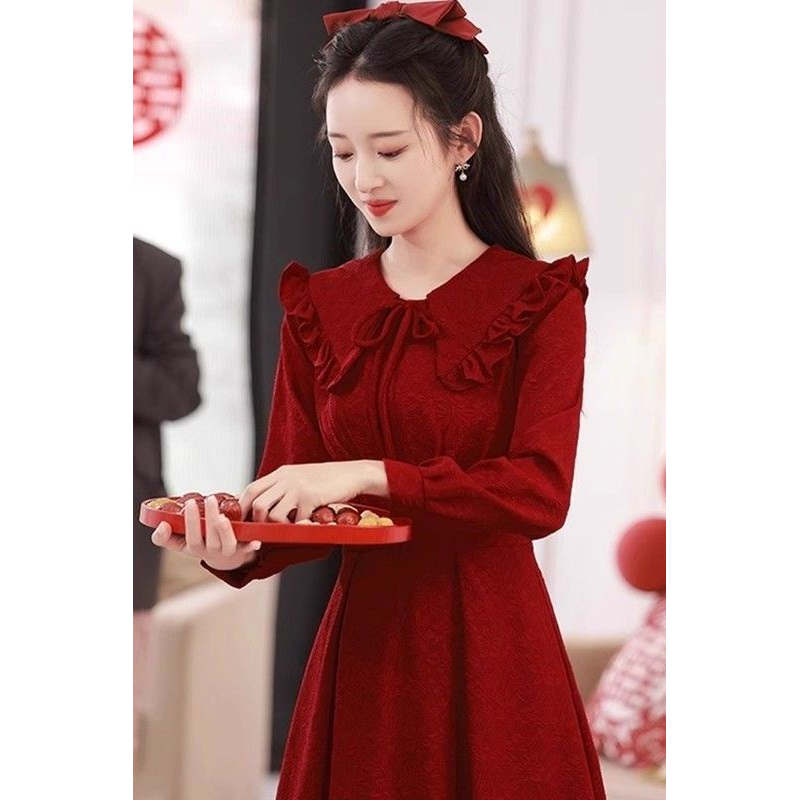 大码胖mm高级感翻领裙