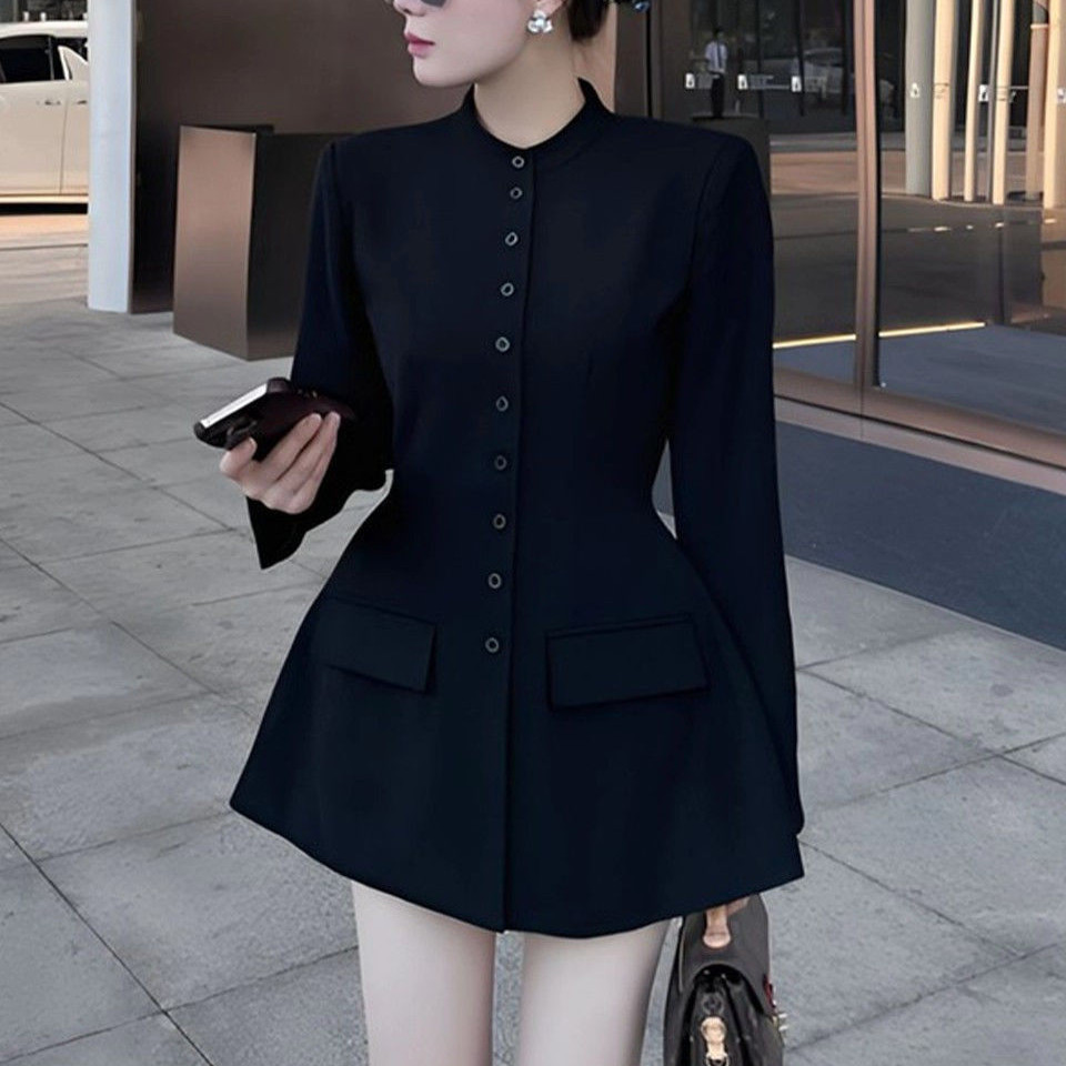 大码胖mm高级感韩系西装连衣裙