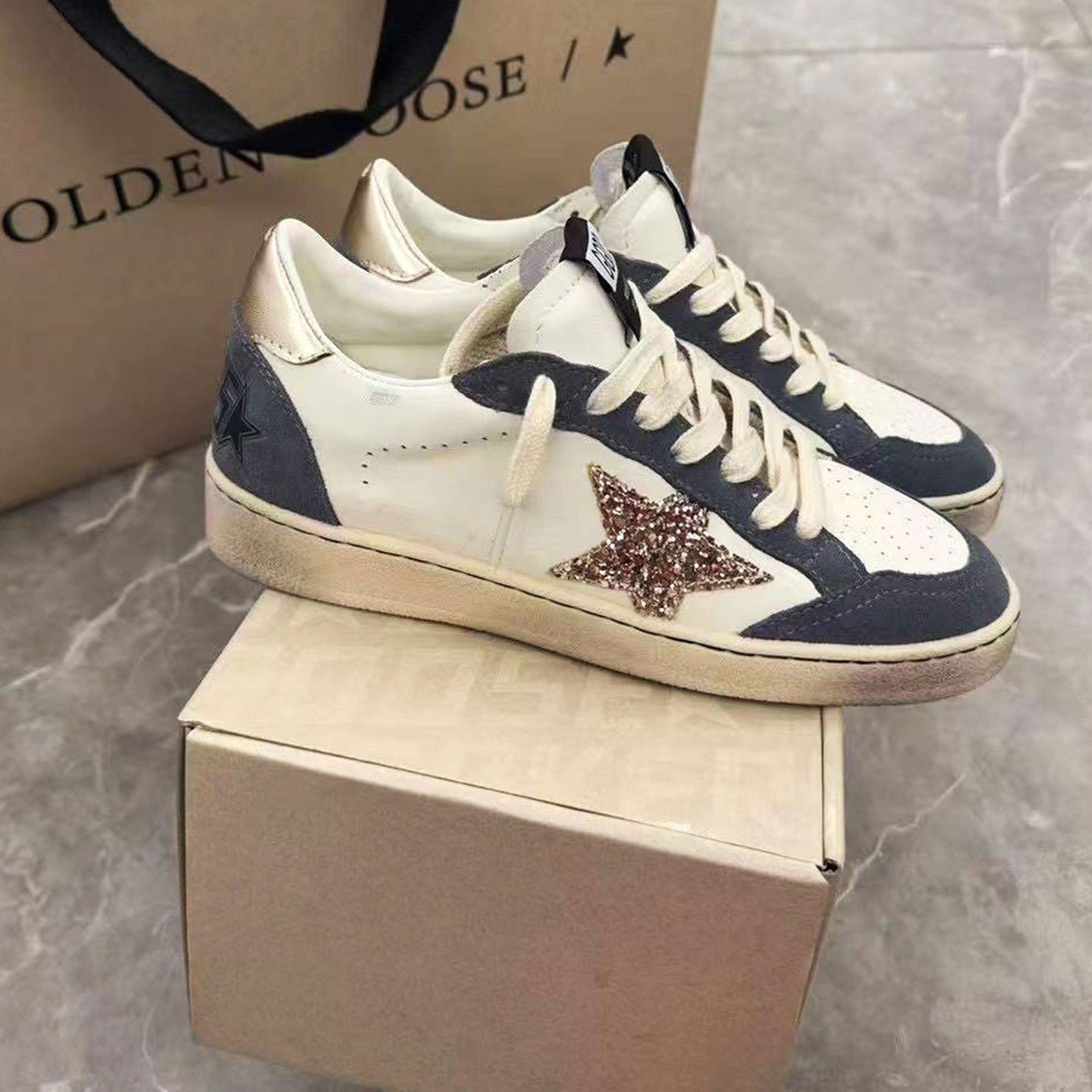 Dirty little shoes星星板鞋女厚底增高撞色休闲鞋真皮小白鞋脏鞋