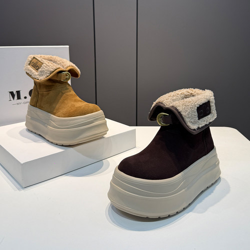 欧洲站时尚增高雪地靴女2025新款