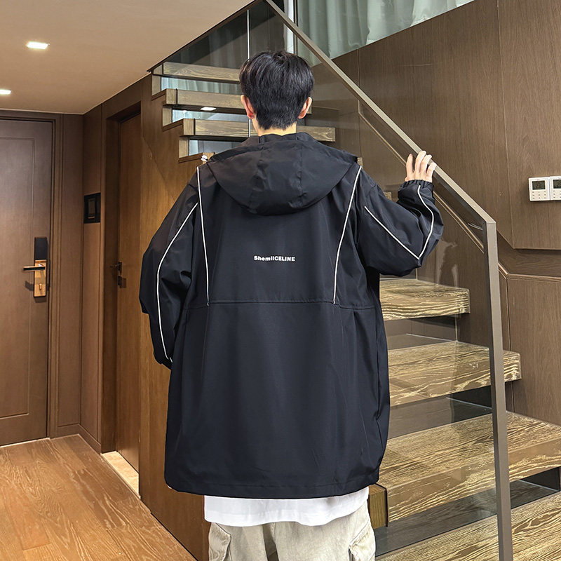 XZ413-HW252-P80-2024秋季新款休闲百搭时尚男女连帽夹克冲锋衣,男装夹克,星座413（原星座105C）