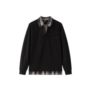 XZ413HT109J特批35-2026夏季新款休闲百搭时尚配色假两件长袖卫衣，男装卫衣，星座413（原星座105C）