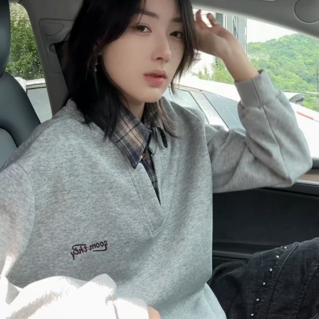 灰色加绒 格子