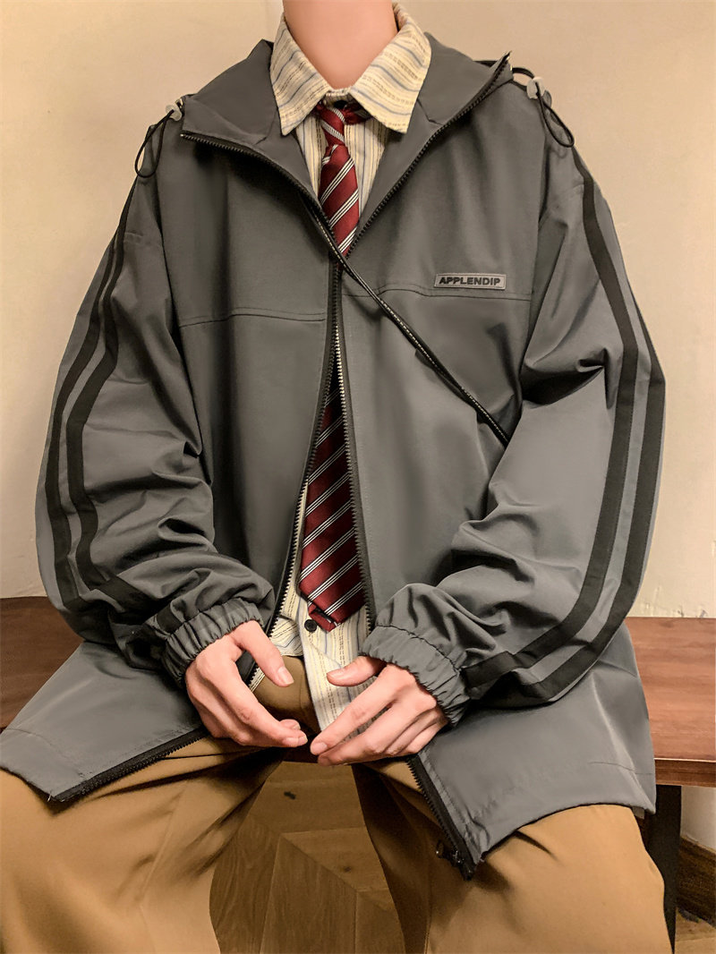 XZ413-HW96-P75-2023秋装新款冲锋衣时尚休闲潮流男女夹克外套,男装夹克,星座413（原星座105C）