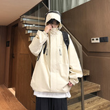 XZ413-HW256-P75-2024秋季新款休闲百搭时尚男女连帽夹克冲锋衣，男装夹克，星座413（原星座105C）