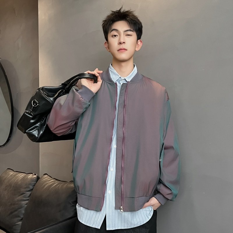 XZ413-HW152-P65-2026春季新款渐变色休闲时尚青少年立领夹克外套，男装夹克，星座413（原星座105C）