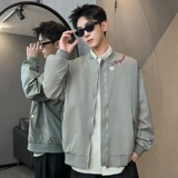 XZ413-HW153-P70-2025秋装新款渐变色绣花百搭青少年立领夹克外套，男装夹克，星座413（原星座105C）