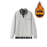 XZ413-HT109加绒特批45-秋冬加绒休闲百搭时尚配色假两件长袖卫衣，男装卫衣，星座413（原星座105C）