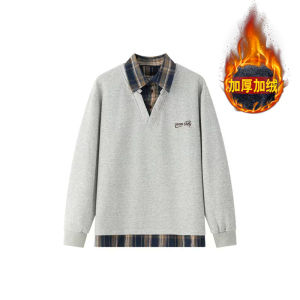 XZ413-HT109加绒特批45-秋冬加绒休闲百搭时尚配色假两件长袖卫衣，男装卫衣，星座413（原星座105C）