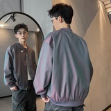 XZ413-HW153-P70-2026春季新款渐变色绣花百搭青少年立领夹克外套，男装夹克，星座413（原星座105C）