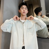 XZ413-HW160-P40-2026春季长袖条纹男女青少年百搭休闲衬衫，男装衬衫，星座413（原星座105C）