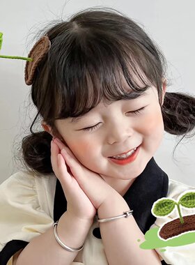 趣味编织毛线BB夹发卡
