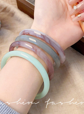 一步一响闺蜜汉服琉璃手镯新中式