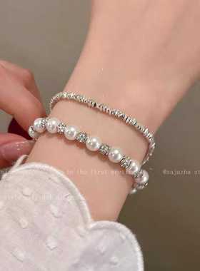 镶钻夏天碎银子小清新手串