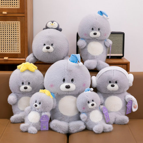 网红趴姿背包海狮毛绒玩具可爱玩偶软糯陪伴企鹅大头崽崽治愈礼物