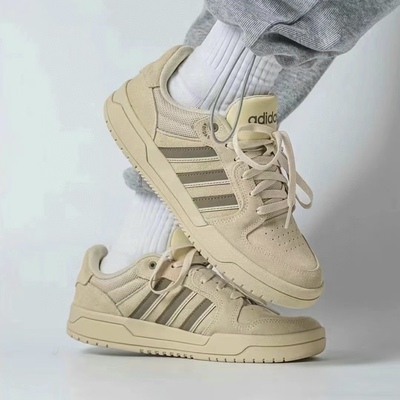 Adidas/阿迪达斯 neo Entrap 防滑耐磨 浅芥末绿 低帮板鞋JS3007