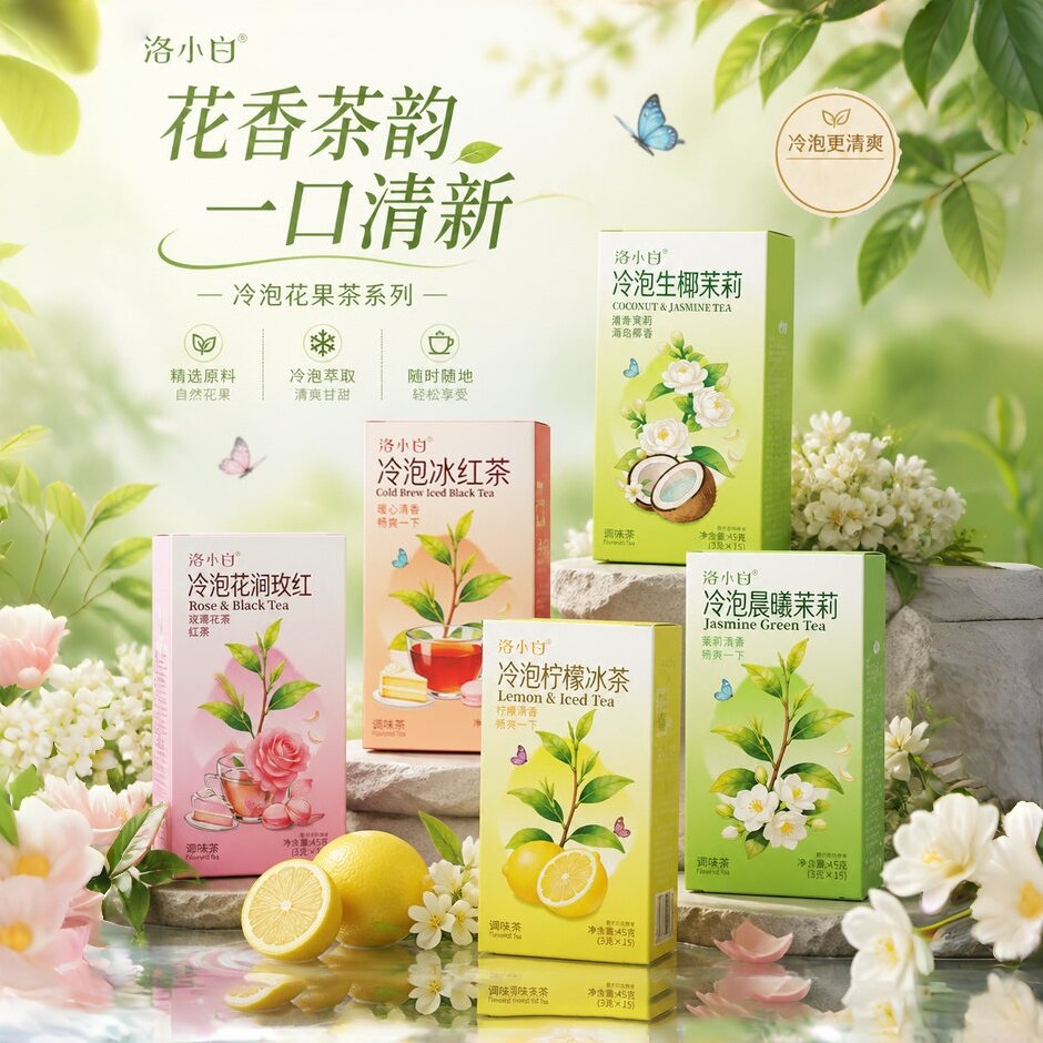 洛小白冷泡茶配料干净15条/盒