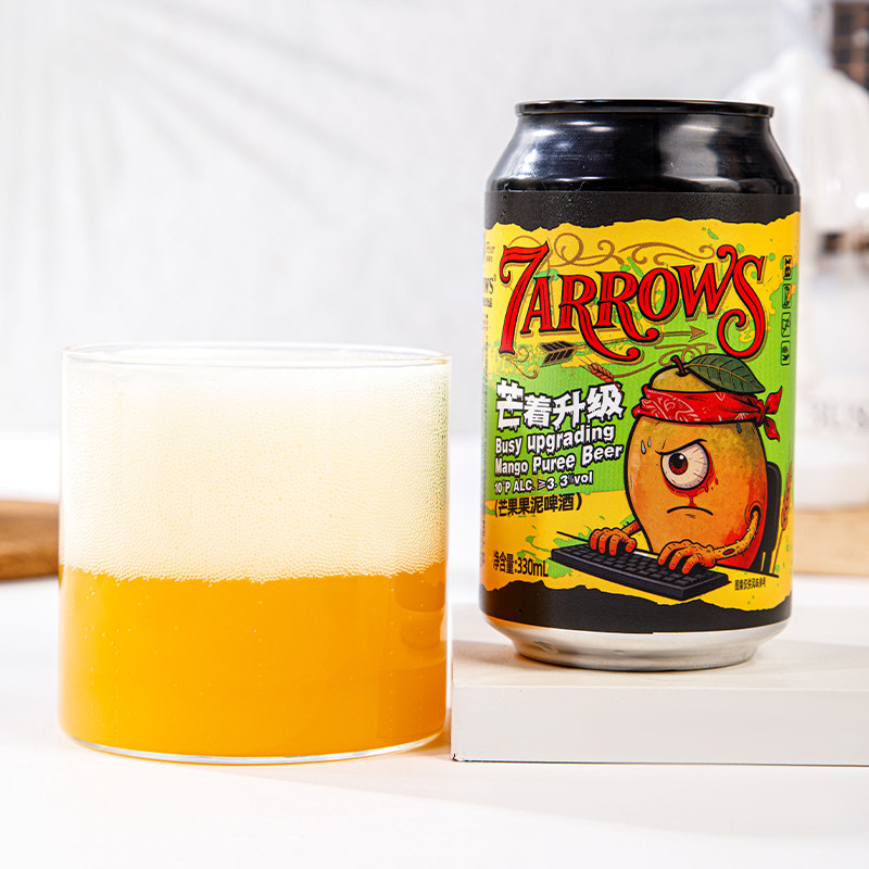 330ml*6瓶七箭果泥精酿啤酒芒果果泥啤酒车厘子果泥啤酒鲜爽畅饮