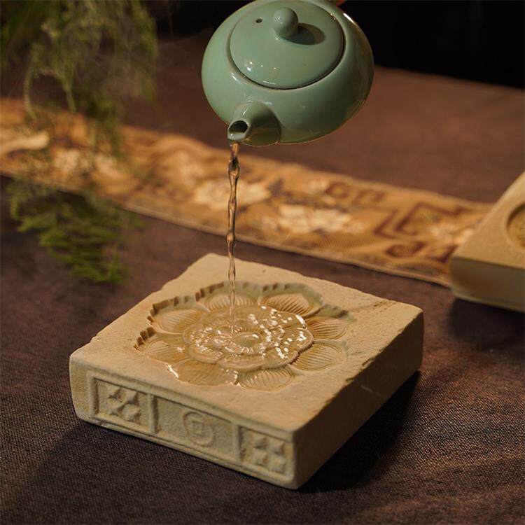 巴蜀汉陶仿汉砖干泡茶台吸水茶盘
