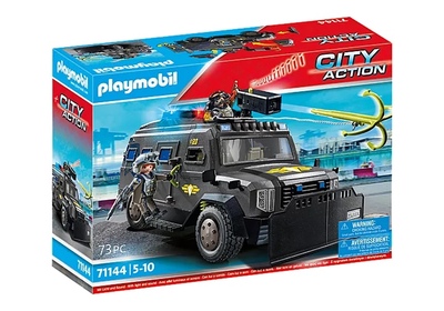 新款playmobil摩比世界71144特警全地形车辆新款飞虎队卡车玩具