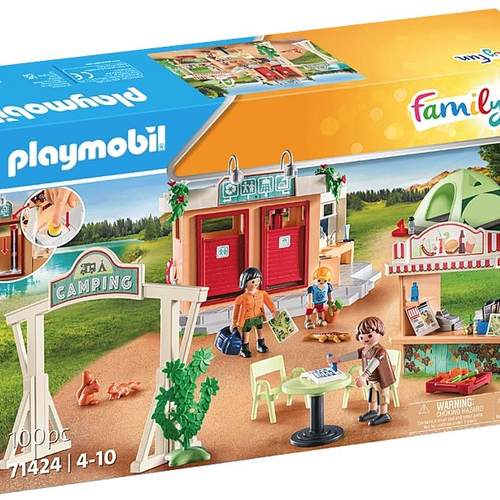 playmobil摩比世界71424露营地厕所帐篷场景情景过家家玩具