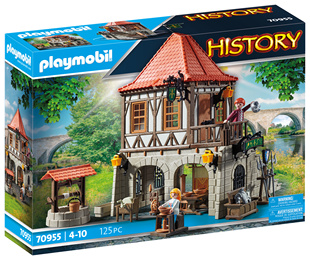 【中世纪房子系列】playmobil摩比世界70955博物馆70953塔楼玩具