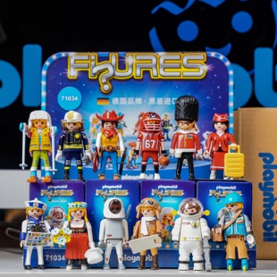 12个人偶 playmobil摩比世界71034明盒宇航员飞行员采花女人偶