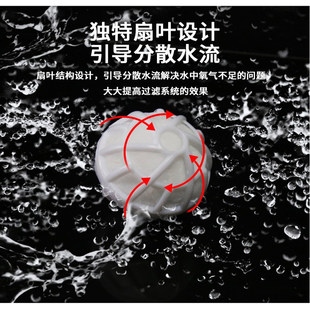 翻滚滤材球材料过滤硝化细菌培菌滤炫动鱼缸毛球细菌魔球屋底生化