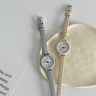青春校园学生上课看时间手表指针式儿童女男孩小巧百搭细带小表盘