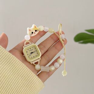 日系古早可爱甜妹手链手表女学生2026新款DIY串珠链条青春校园风
