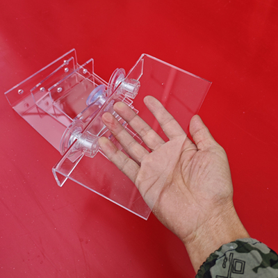 鱼缸水泵支架悬空亚克力台座水族吸盘摆件活石悬浮托盘过滤盒托架