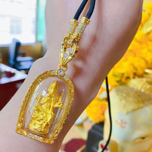 泰国佛牌正品 龙婆雨水2556骑凤 四面佛招米吊坠  包邮