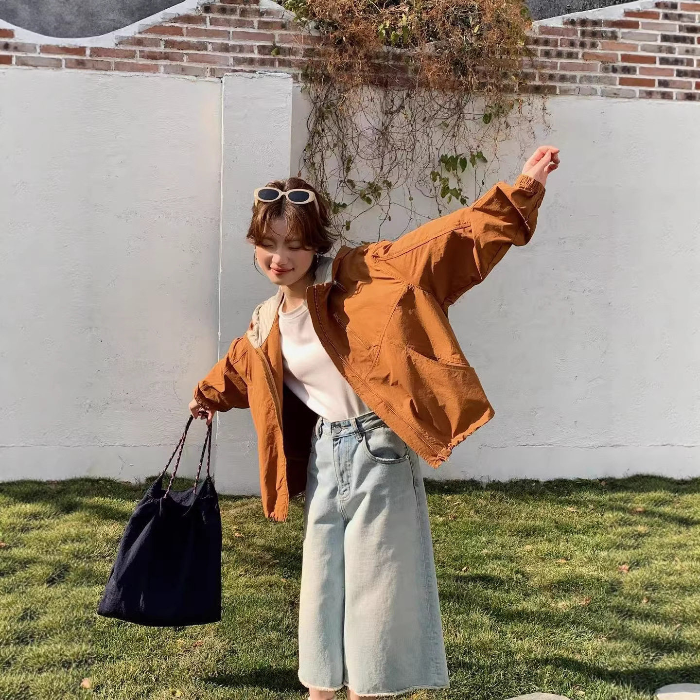 26年春款外套女学院风撞色连帽外套学院风宽松休闲韩版慵懒风外套,女装/女士精品,短外套,淘宝优惠券,粉丝福利购,淘宝优惠卷