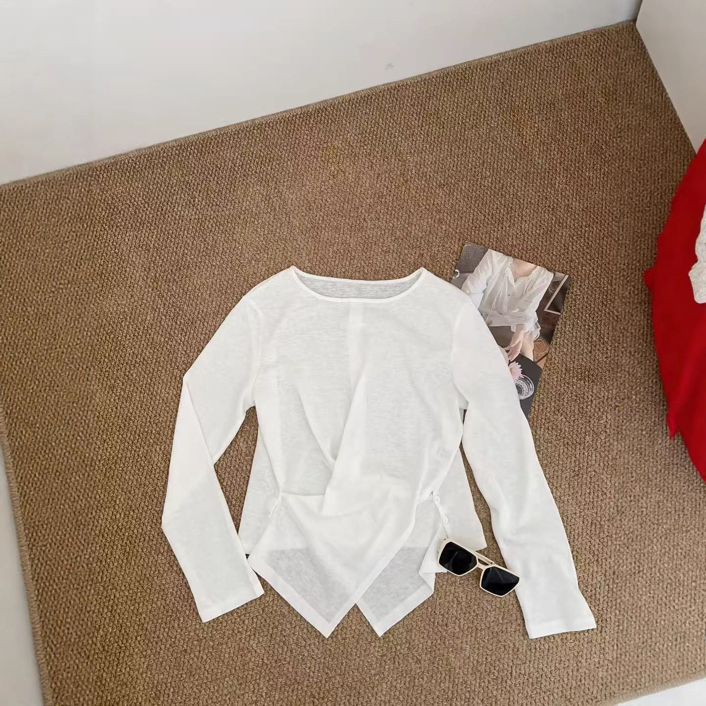 2026年春款针织衫女长袖设计款套头宽松休闲韩版学院风针织衫上衣