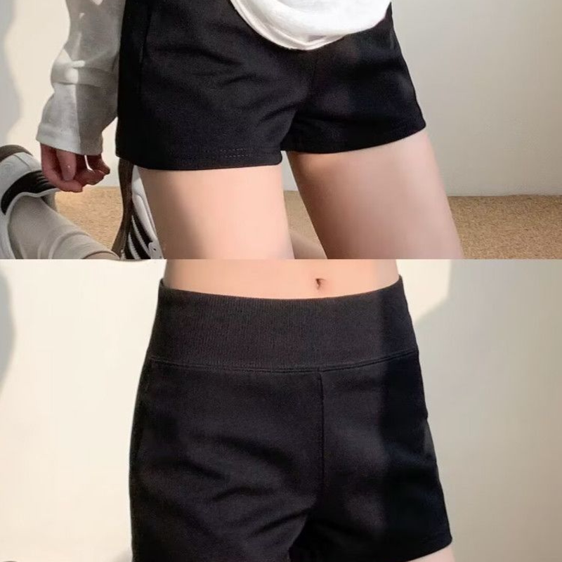 美式灰色高腰运动短裤女夏季外穿2026新款修身辣妹休闲包臀热裤子
