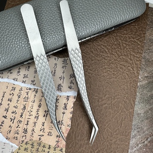 美睫镊子高精密嫁接睫毛美睫师专用工具金羽夹套装0缝隙日本进口